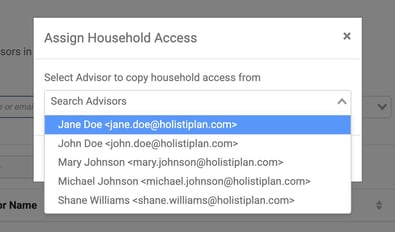 Assign Household Access