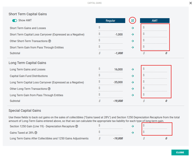 Capital Gains AMT2