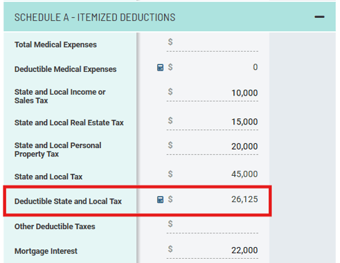 Deductible Tax Limited