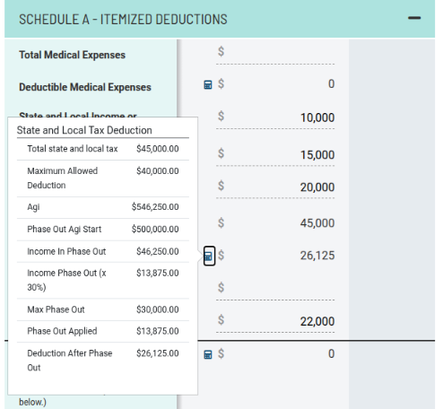 Deductible Tax - Calc Limited
