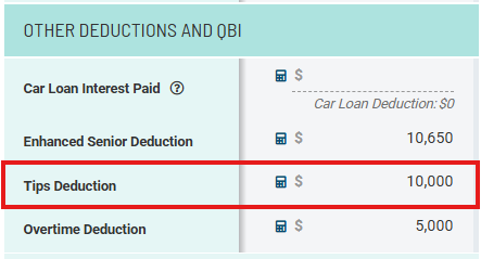 Tips Deduction