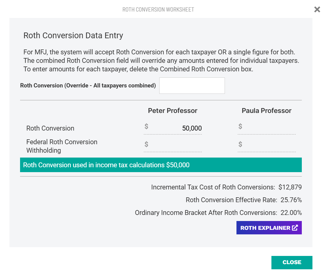 Emoney Roth Conversion Example Graph Modeling Roth Conversions in Scenario Analysis