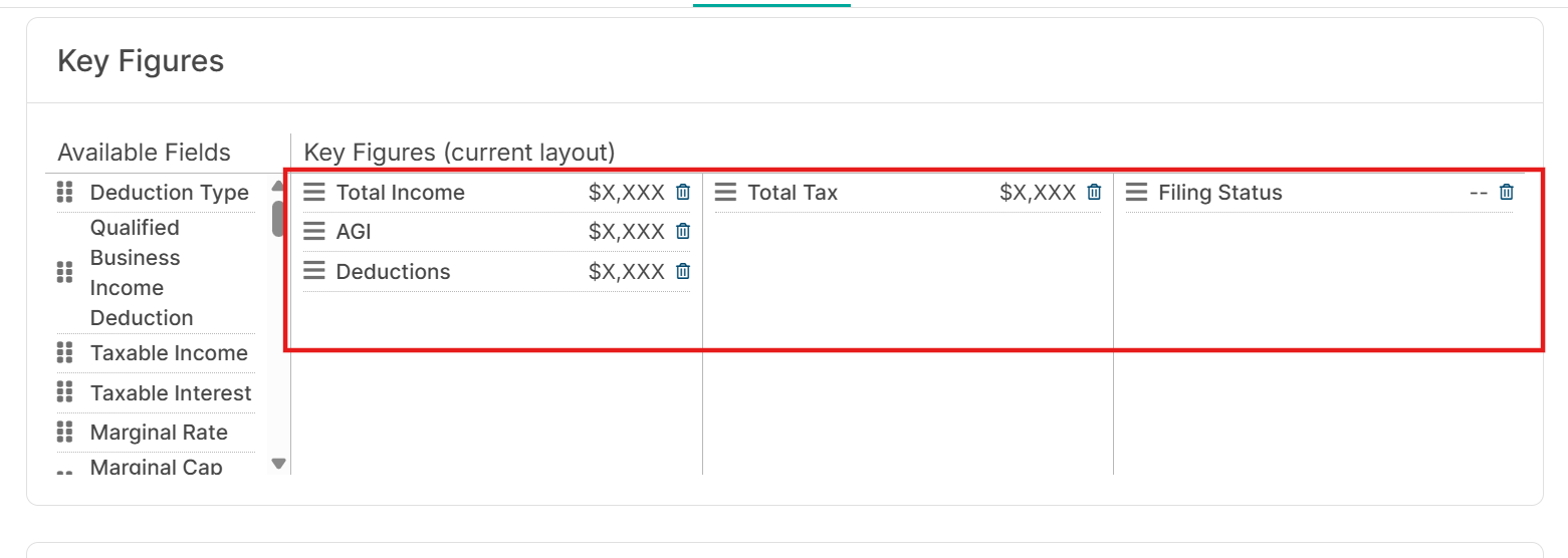 Customize the Tax Report Key Figures