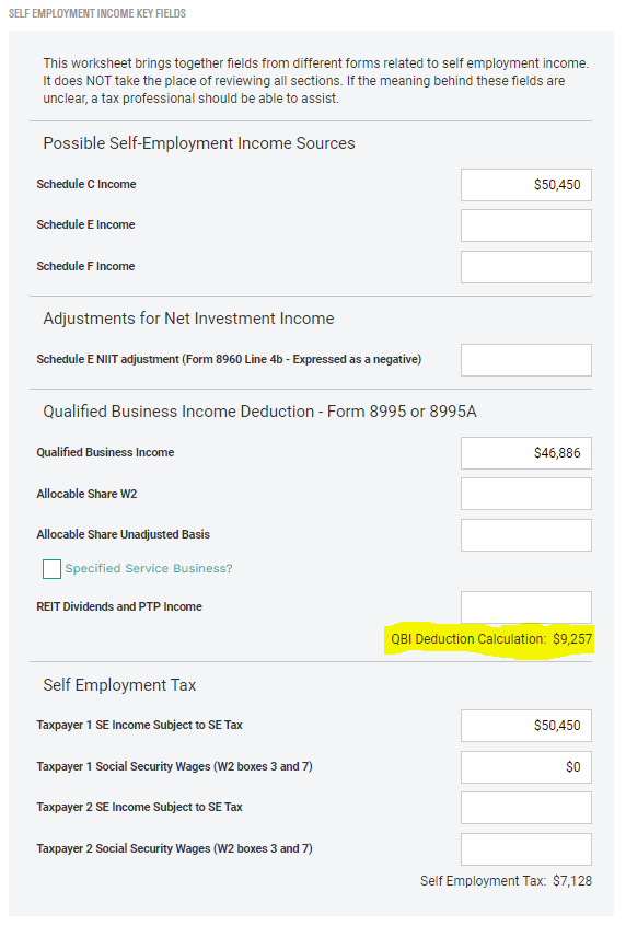 Qualified Business (QBI) Deduction