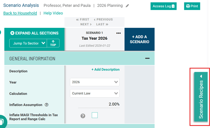 scenario recipes 1-1